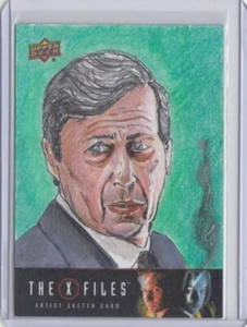 THE X FILES UFOS AND ALIENS (2019) - DARREN COBURN-JAMES SKETCH CARD - Picture 1 of 2