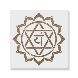 Anahata Heart Chakra Stencil - Picture 1 of 4