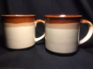 Coppia di tazzine da caffè - gres - marrone vintage - Foto 1 di 6