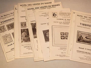 Konvolut 9 Verkaufskataloge Briefmarken, Postkarten und alte Papiere - Bild 1 von 6