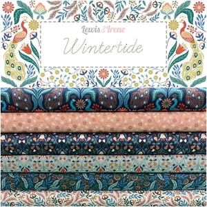 Tela Lewis & Irene WINTERTIDE Metálico Pavo Vides Floral Algodón Patchwork - Imagen 1 de 18