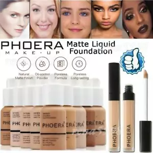 PHOERA Foundation Make-up volle Abdeckung schnelle Basis erhellen lang anhaltenden Farbton ~ - Bild 1 von 31