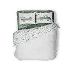 Life Is Better At The Campsite RV Queen Bed Sheet Set - Green Map Polyester Soft