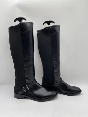 Aerosoles “BALLIE” Faux Leather/Fabric Round Toe Pull On Riding Boots, Size 6.5M - Image 1 of 4