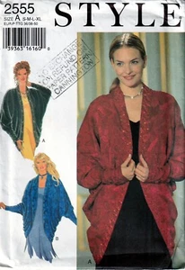 Chaqueta Cocoon Estilo Años 90 Patrón de Costura 2555 con Mangas Ala de Murciélago Talla S-XL - Imagen 1 de 2