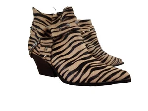 JESSICA SIMPSON US sz 7.5 M Zebra Studded Ankle Booties Boots ZAYRIE2  - Picture 1 of 8