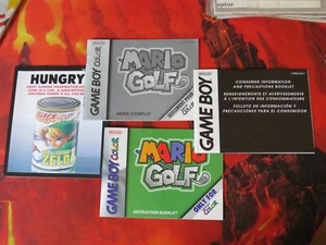 Mario Golf GBC Nintendo Game Boy Color Manual W/ All insert +French Booklet - Picture 1 of 11