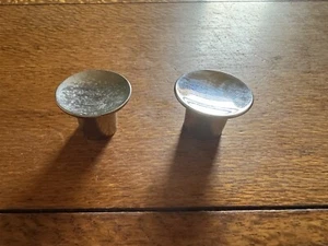Chrome Door Drawer Pulls Lot Of 2 Mid-Century Round Concave Turner Australia - Picture 1 of 5
