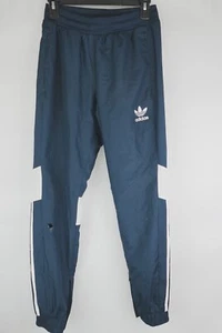 Adidas Jogger Size Small Pants Mens Blue White Zip Ankles Pockets Elastic *NOTE - Picture 1 of 13
