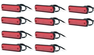 Luces marcadoras traseras de neón tipo LED 12/24V rojas de 10 piezas para Scania MAN DAF - Imagen 1 de 6