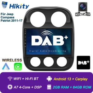 64GB Android 15 DAB+ Autoradio Carplay GPS WiFi für Jeep Compass Patriot 2011-17 - Bild 1 von 24