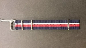 Cinturino passante in tessuto blu, bianco e rosso mm 20 - Imagen 1 de 1