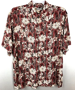 JOHN HENRY Rayon Aloha Hawaiian Shirt Mens XL Tropical Hibiscus Multicolor - Picture 1 of 12