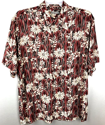 JOHN HENRY Rayon Aloha Hawaiian Shirt Mens XL Tropical Hibiscus Multicolor - Image 1 of 4