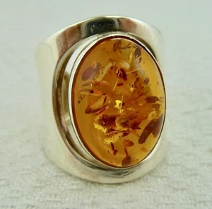 Ring 925/-Silber Bernstein Handarbeit - Bild 1 von 10