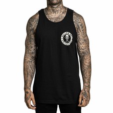 Sullen Men's Summer Tank Top Sleeveless Shirt Black Clothing Apparel Tees Tat...