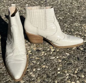 Botines Sam Edelman para mujer talla 6,5 EU 37 Winona de cuero blanco sin cordones - Imagen 1 de 19