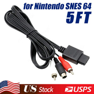 5FT S Video SVHS Cable Cord For Nintendo N64 SNES Gamecube Red White