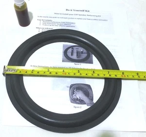 (2) Zwei 8 Zoll Schaumstoff Lautsprecher Surround mit Lautsprecher Reparatur Refoam Anleitung & Kleber - Bild 1 von 2