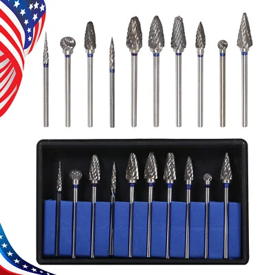 10X Tungsten Carbide Dental Acrylic Bur Drill Coarse Cutter 2.35mm Shank - Image 1 of 4