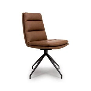 Nobo Tan Swivel Dining Chairs (Pair) - Picture 1 of 6