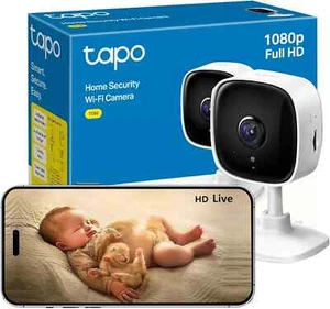 Tapo TC60 Indoor Camera House Security Camera, WiFi Camera, No Monthly Fee, AI - Picture 1 of 7
