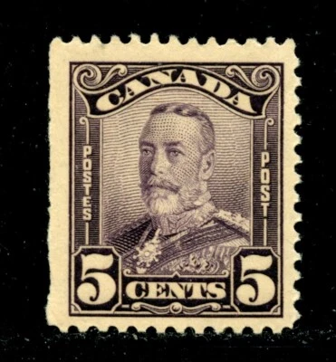 Canada Scott 153 5c Scroll Issue Deep Violet - MNH VF condition Cat $50 - Image 1 of 2