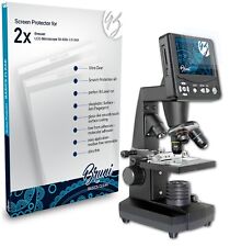 Bruni 2x Película Protectora para Bresser LCD-Microscope 50-500x 3.5 Inch