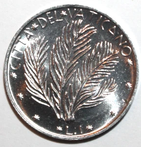 Vatikanstadt 1 Lira Münze 1976 A. XIV KM# 116 Fern Papst Paul VI UN FAO One - Bild 1 von 2