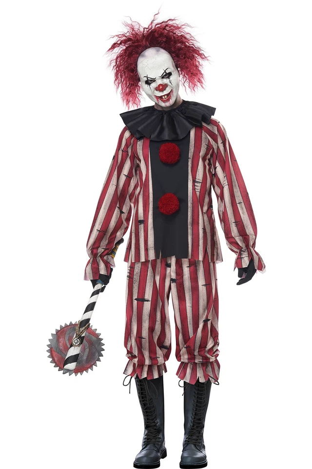 Nightmare Medieval Men Clown Costume Halloween Mask Ruffle Collar 01283 - Image 1 of 1