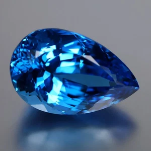 35,23 ct Unglaubliche Birne (24,29 x 15,62 mm) Brasilien Schweizer Blautopas Edelstein - Bild 1 von 3