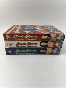Wonder Woman DVD Complete TV Series Seasons 1-3 Lynda Carter Lot 3 Disc Exc ++++ - Picture 1 of 5