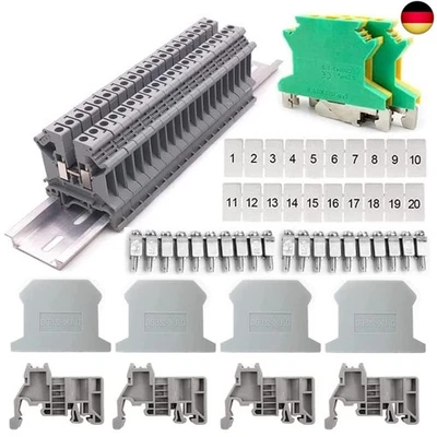 Udbrud Reihenklemmen Hutschiene, UK 2,5 Durchgangsklemme Klemmleiste Kit