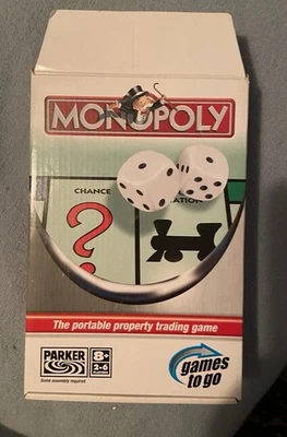 Portable Travel Monopoly Board Game Parker Complete vgc indeed Compact Xmas Gift - Image 1 of 4