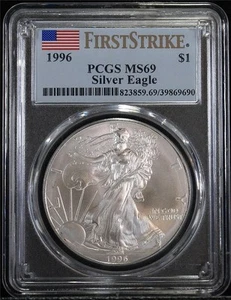 1996 Silver Eagle PCGS MS69 First Strike From The Only FS Sealed Mint Box So Far - Picture 1 of 2