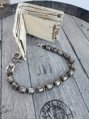 18 pulgadas. Cadena billetera anillo acero pulido alto y cuarto personalizado de Estados Unidos Foto 1 de 4