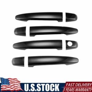 For 05-15 Toyota Tacoma / 03-209 4Runner Glossy Black 4 Door Handle Covers Sets - Foto 1 di 8