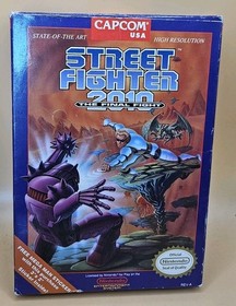 Street Fighter 2010 Box Manual Inserts Dust Cover Only Nintendo Nes (No Game)
