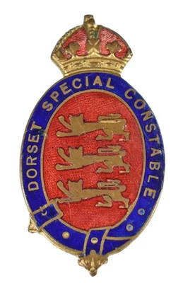 World War One Dorset Special Constable Enamel Lapel Brooch Badge - Image 1 of 2