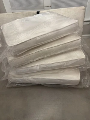 1 POTTERY BARN  Piped Universal Outdoor Dining Chair Cushion Natural-New - Image 1 of 4