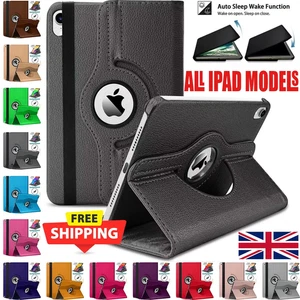 Rotating Case For iPad 10.2 9th Generation Air 10.9 10th 5th 6th 7th 8th Mini 5 - Picture 1 of 23