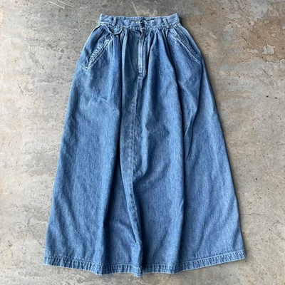 Falda Country Ralph Lauren Vintage Boho Indie Cottage Denim Maxi Años 80 90 Western Foto 1 de 4