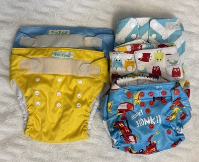 2 fundas e insertos de pañales de tela SweetPea PouPond, 1 Lil Hamies, 1 Rumparooz, 1 Foto 1 de 4