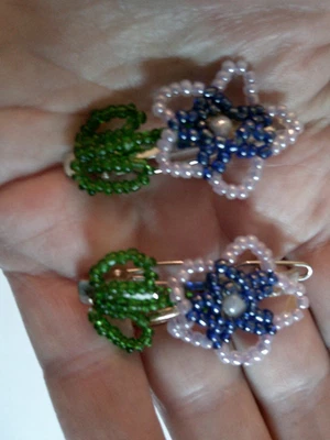 Correas de flores vintage cuentas púrpura tipo margarita accesorios para el cabello niñas Foto 1 de 4