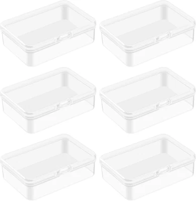 6 Stück Plastikbox Mit Deckel Kleine Aufbewahrungsbox Transparent Mini Leere Box - Bild 1 von 4
