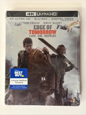 Edge Of Tomorrow 4K UHD Blu-ray Steelbook, Best Buy Exclusive, Tom Cruise NEW - Image 1 of 2