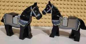 (2) Lego Black Horse Persian Blanket 4493c01pb06 Prince of Persia 7569 Minifig - Picture 1 of 1