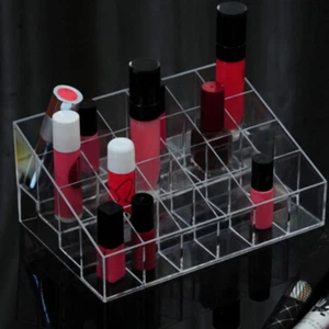 24 Grids Transparent Make up Cosmetic Lipstick Display Rack Holder Organizer Box - Picture 1 of 8