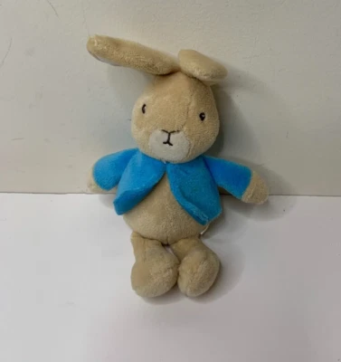 Beatrix Potter Peter Rabbit Rattle Plush Stuffed Animal Blue Coat - Image 1 of 4