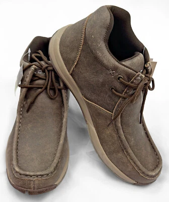 Bota ROPER Clearcut con cordones sin usar, punta al tobillo de cuero Western Chukka EVA para hombre 9,5 M Foto 1 de 3